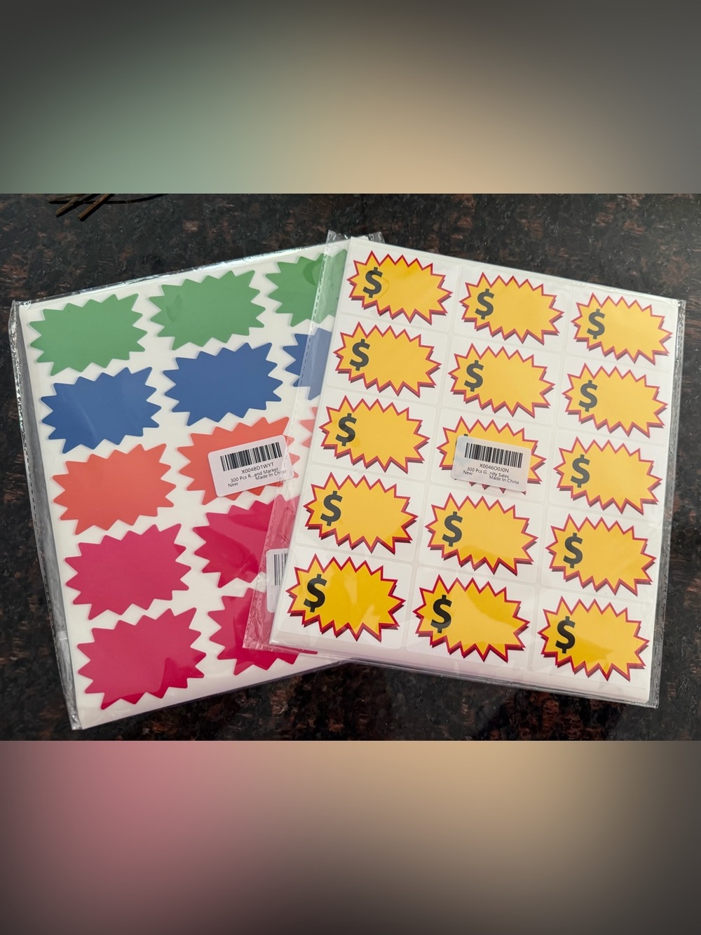 2 sets of price stickers- NEW in package